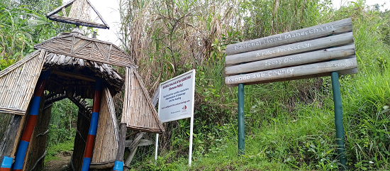Kororo waterfalls entrnace Kororo waterfalls