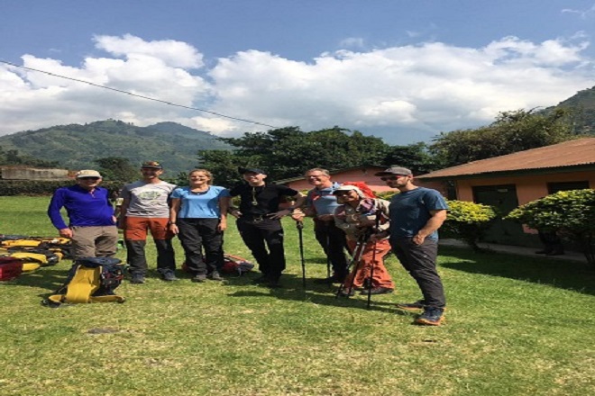 Group Rwenzori trekking Tours to the Rwenzori Mountains